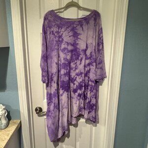 NWOT MARIA DE GUADALAJARA PLUS SIZE 2XL/3XL COTTON GAUZE TIE DYE TUNIC TOP
